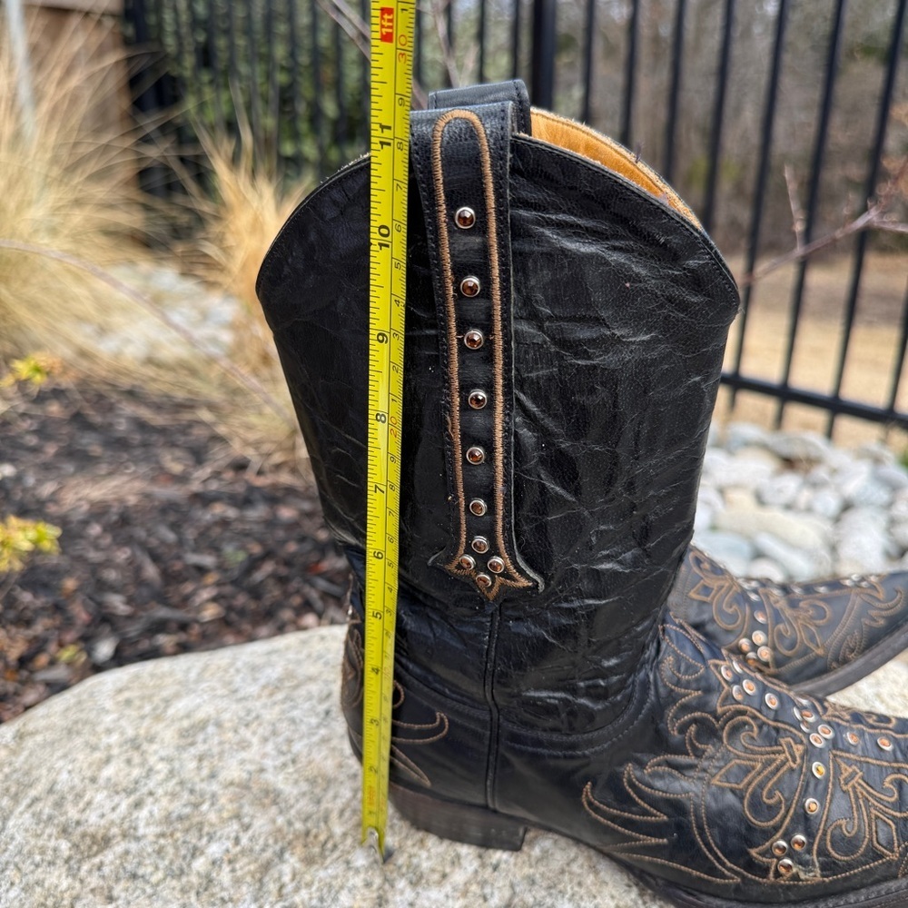 Old Gringo Milagros Western Cowboy Boots Womens Black Crystal Studs Pull Size 7B - Picture 10 of 12